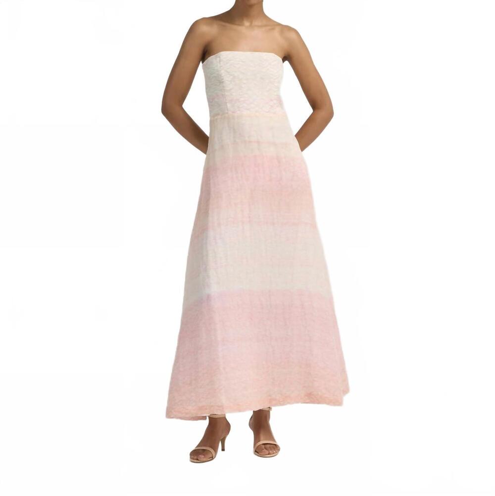 NEW BERNADETTE odette maxi dress in pink multi